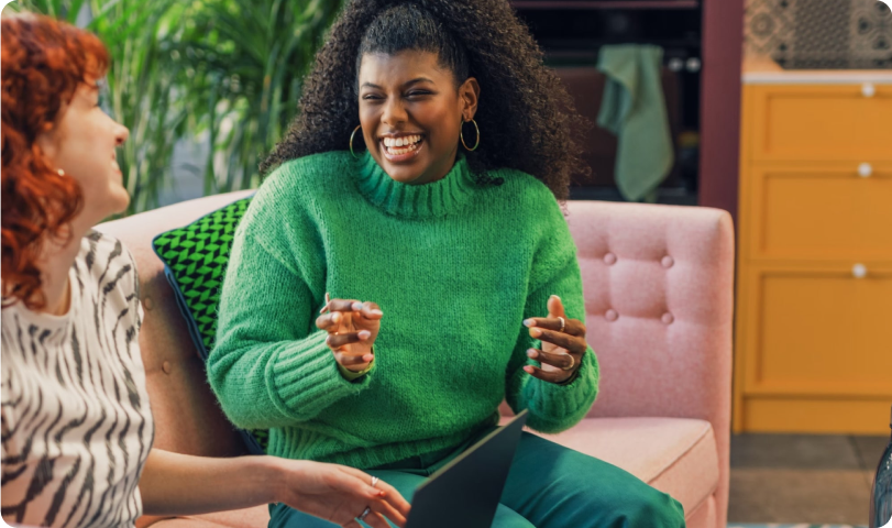 Two Ladies discussing business